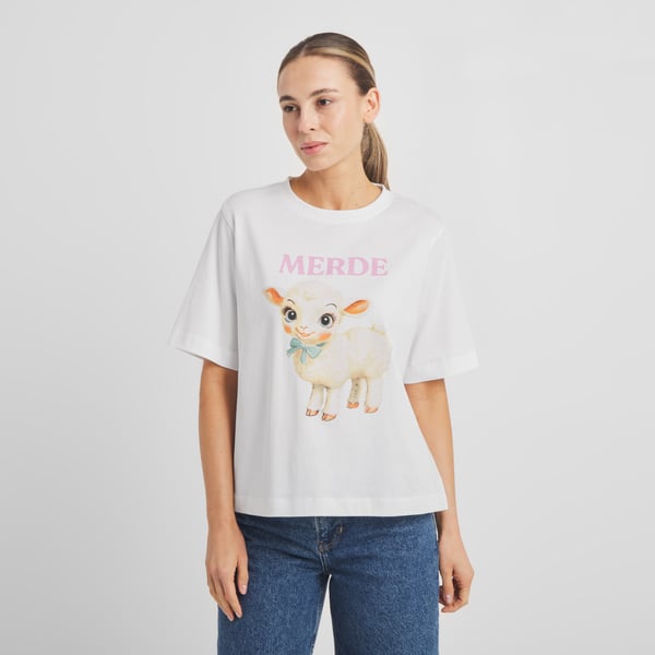 T-shirt Vadstena Lamb white