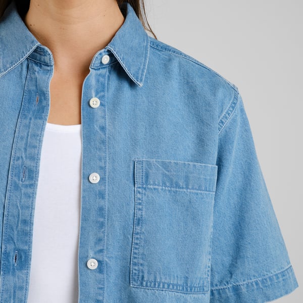 Shirt Stensvik Denim Light Blue GOTS