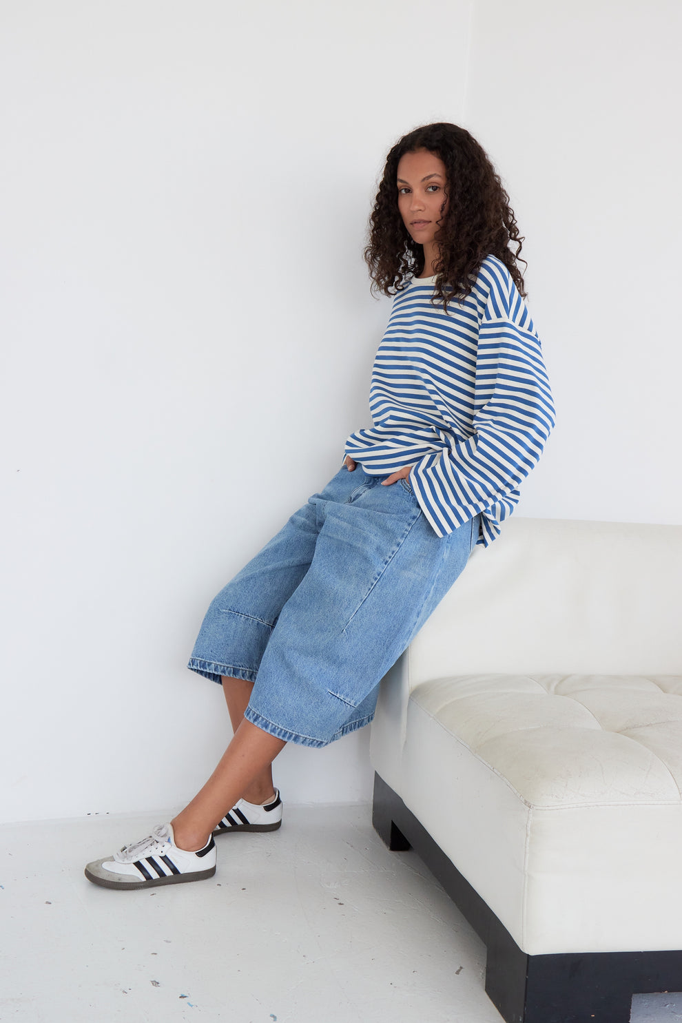 T-shirt Striped Blue