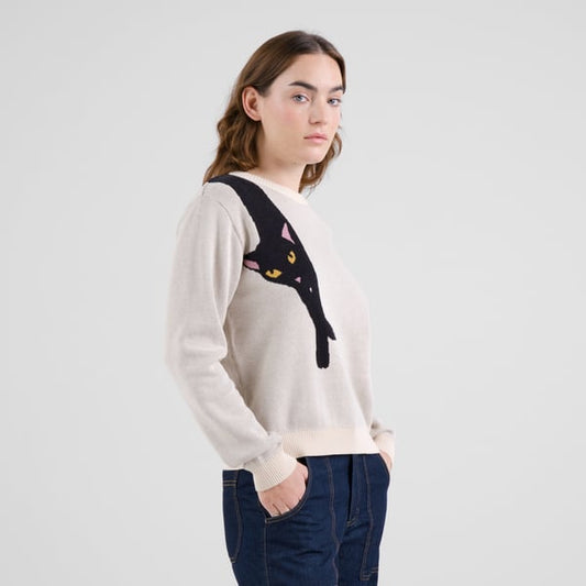 Sweater Arendal - Long cat vanilla white