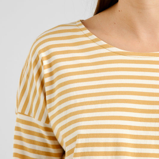 T-Shirt - Humledal - Stripes Gold Yellow