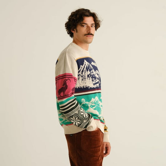 Sweater Mora retro ski blocks