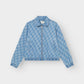 Jacket Sunna Denim Pepita Cats Light Blue GOTS