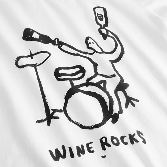 T-shirt Vadstena Wine Rocks White GOTS