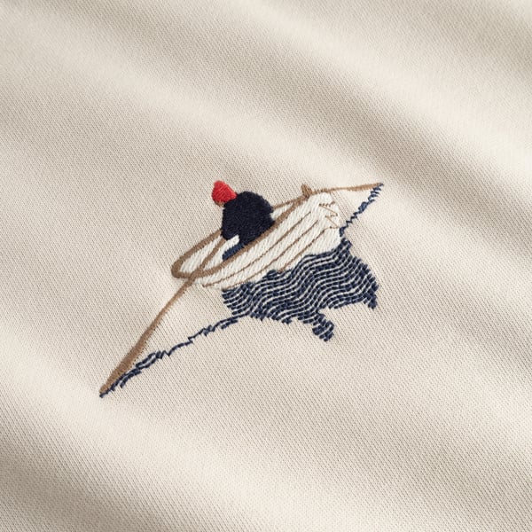 Sweatshirt Malmoe Rowing boat Oat white  Rainy day