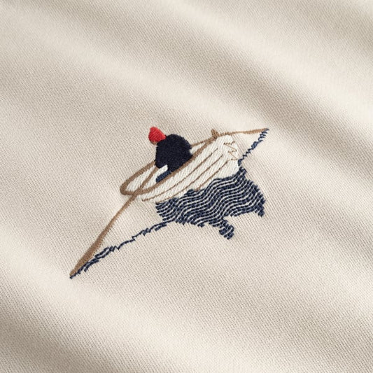 Sweatshirt Malmoe Rowing boat Oat white Rainy day
