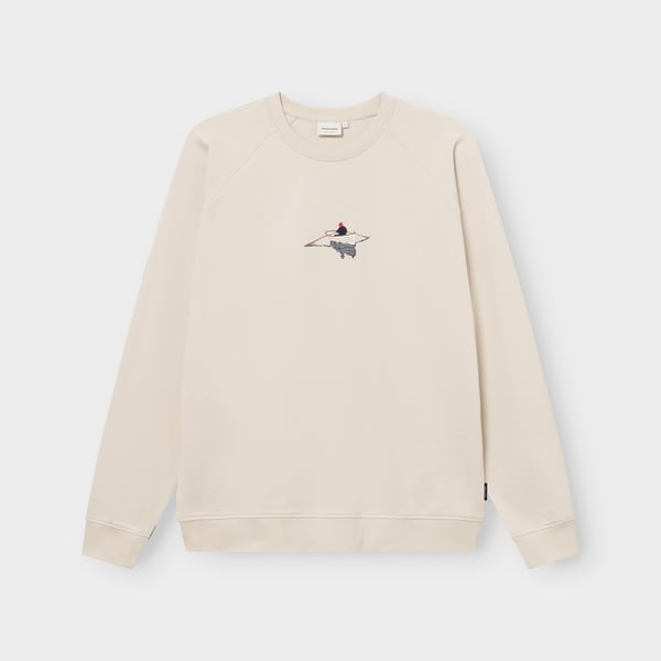Sweatshirt Malmoe Rowing boat Oat white  Rainy day
