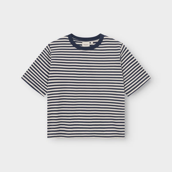 T-shirt Vadstena  - Stripes Insignia Blue