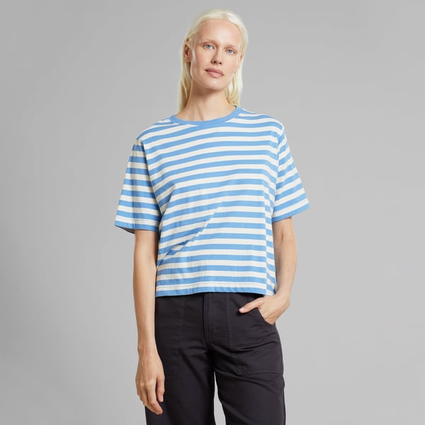 T-shirt Vadstena  - Stripes Della blue