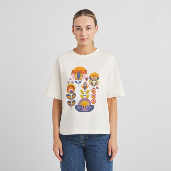 T-shirt Vadstena  Autumn harvest off-white whisper