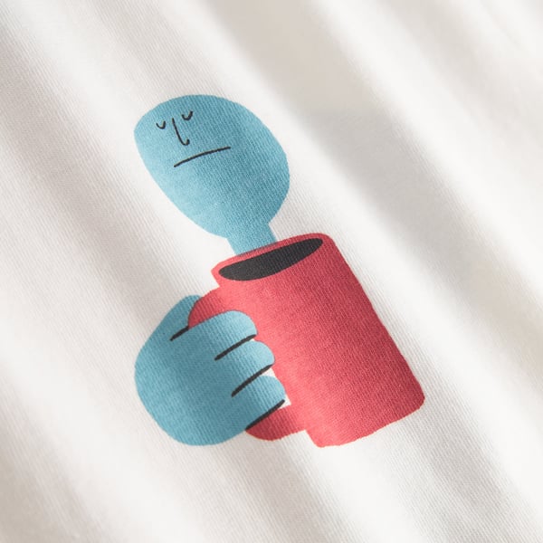 T-Shirt - Stockholm Smile Cup Off-white