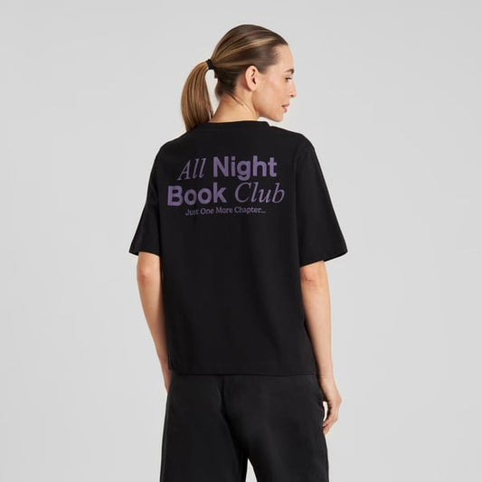 T-shirt Vadstena Book Club Black GOTS