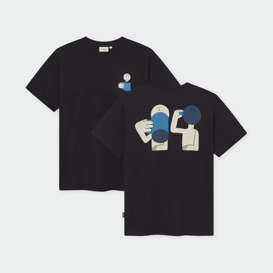 T-shirt Stockholm Smile Cup Black GOTS