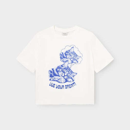 T-shirt Vadstena  - Live Your Dream Off-White Gots