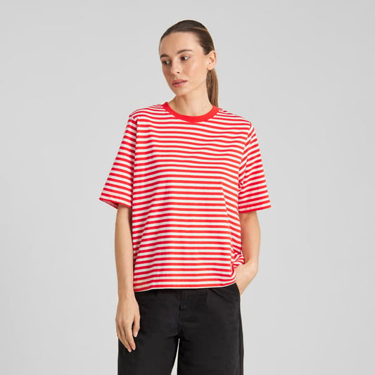 T-shirt Vadstena - Stripes Grenadine Red Gots