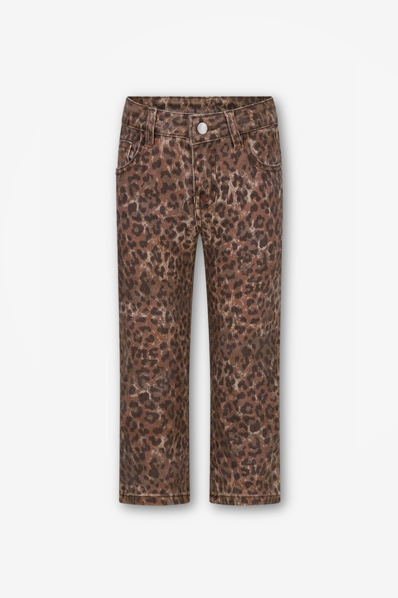 Riley denim leopard pants