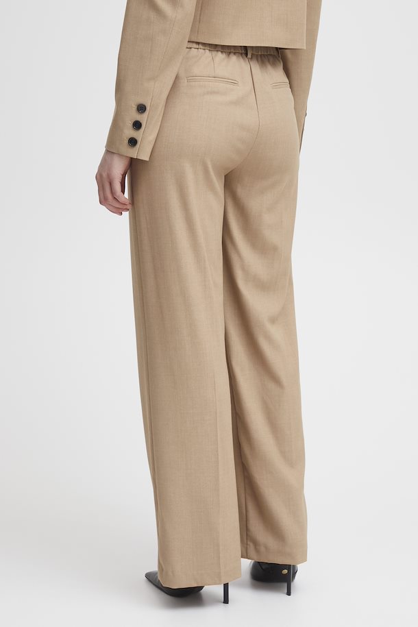 Bydanta Wide Leg Pants 2 - Woven - Tiger's Eye Melange