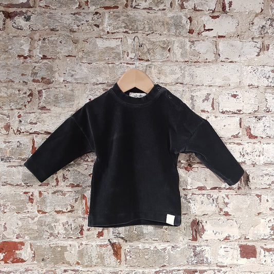 Mora Velour LS Top - Black