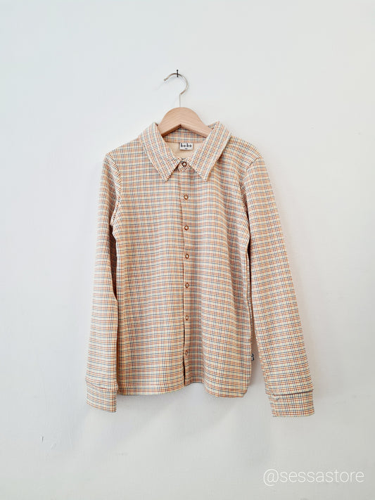 - Boys Shirt Longsleeves - Blond Check