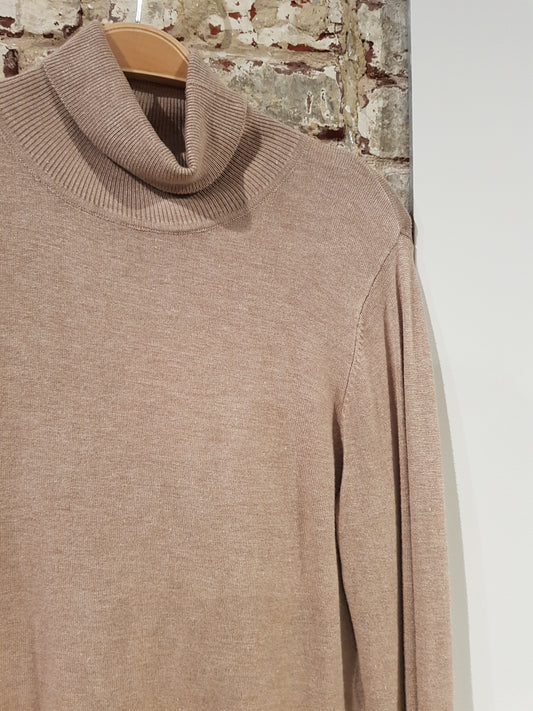 Bymmpimba1 Rollneck Knit - Tannin Melange