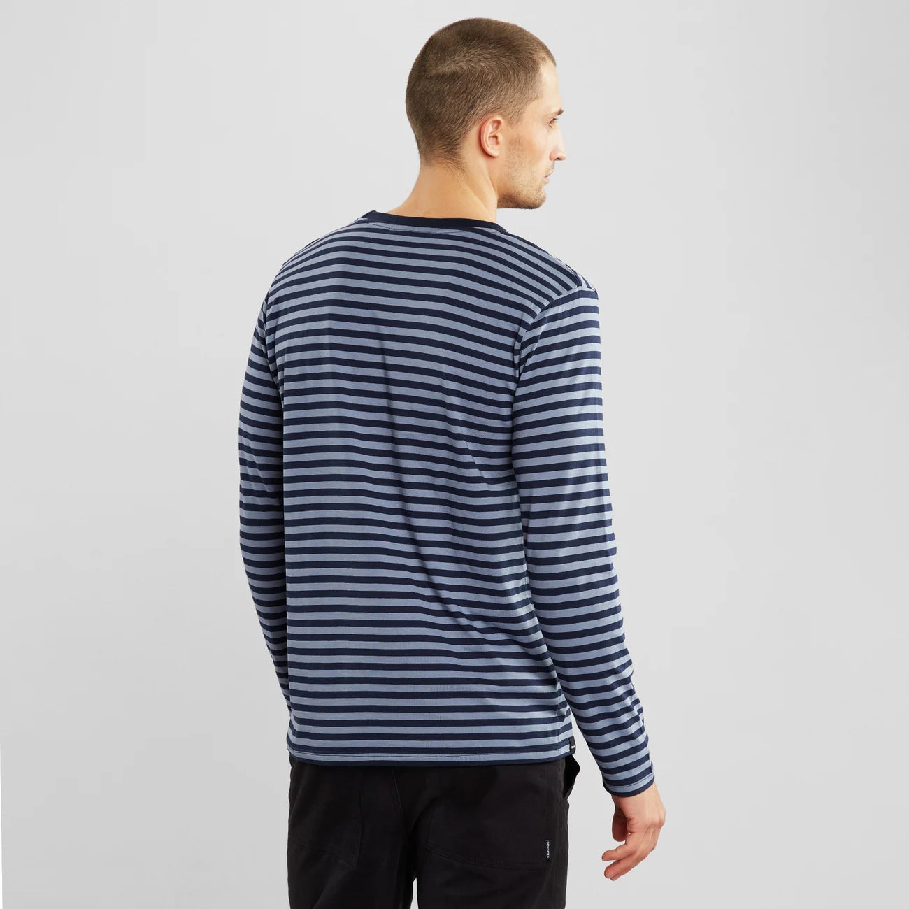 Long Sleeve T-Shirt Hasle Stripes - Navy/Steel Blue