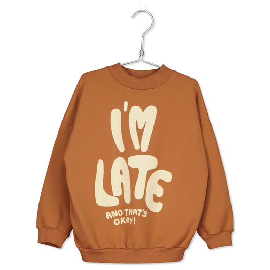 - SWEATSHIRTI'M LATE CARAMEL