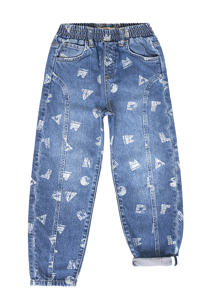 Harley Blue-Denim-Letters