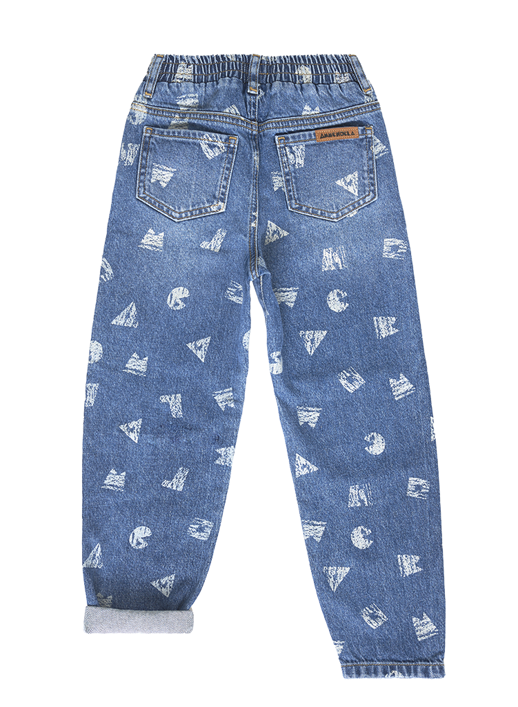 Harley Blue-Denim-Letters