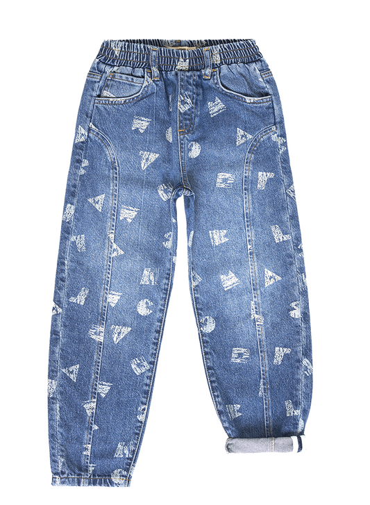 Harley Blue-Denim-Letters