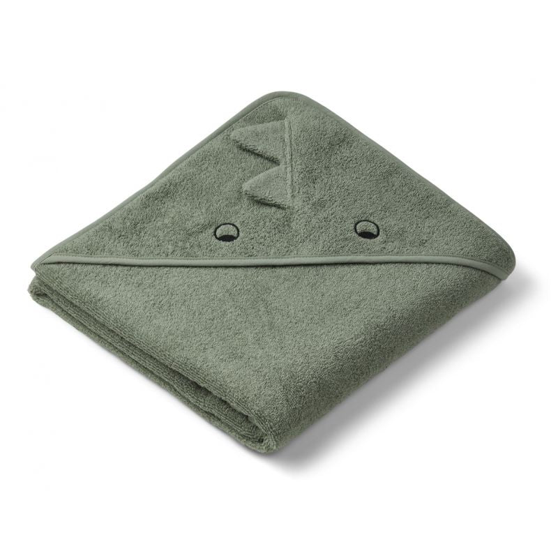 Augusta hooded Junior towel Dino faune green