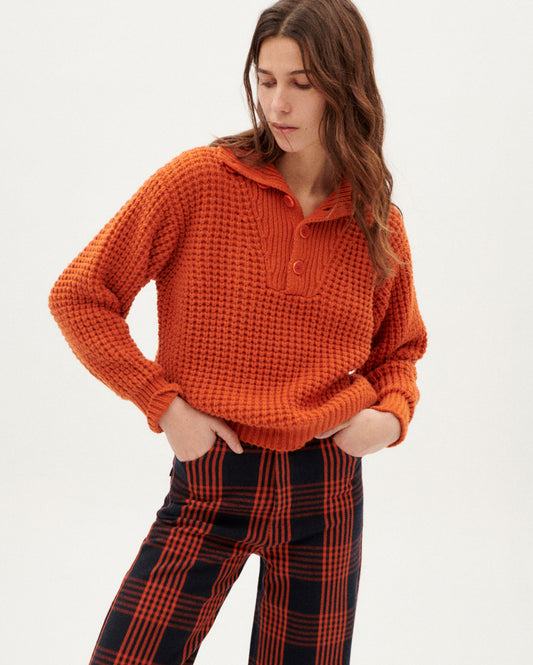 Trash Sole Knitted Sweater - Orange