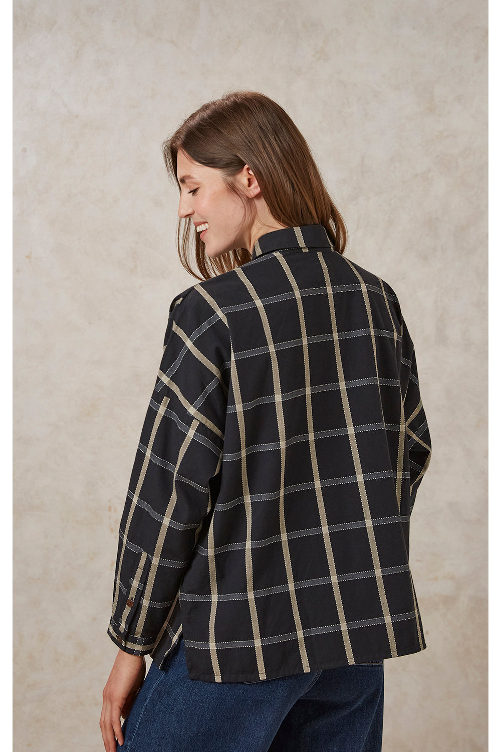 Nadia Checked Shirt - Black check