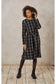 Taya Checked Dress- Black checked