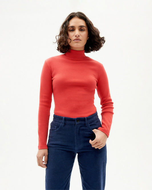 Rib Aine L/S Top - Lava Red